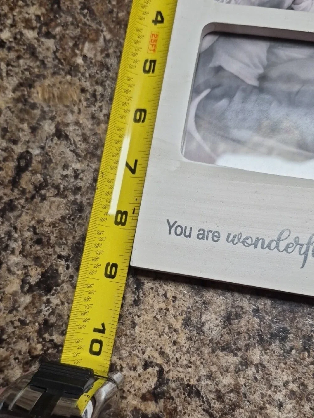 Baptism Photo Frame Collage in White with Sentiment Plaque